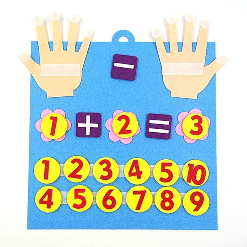 Montessori Felt Finger Numbers – Early Math Learning Toy