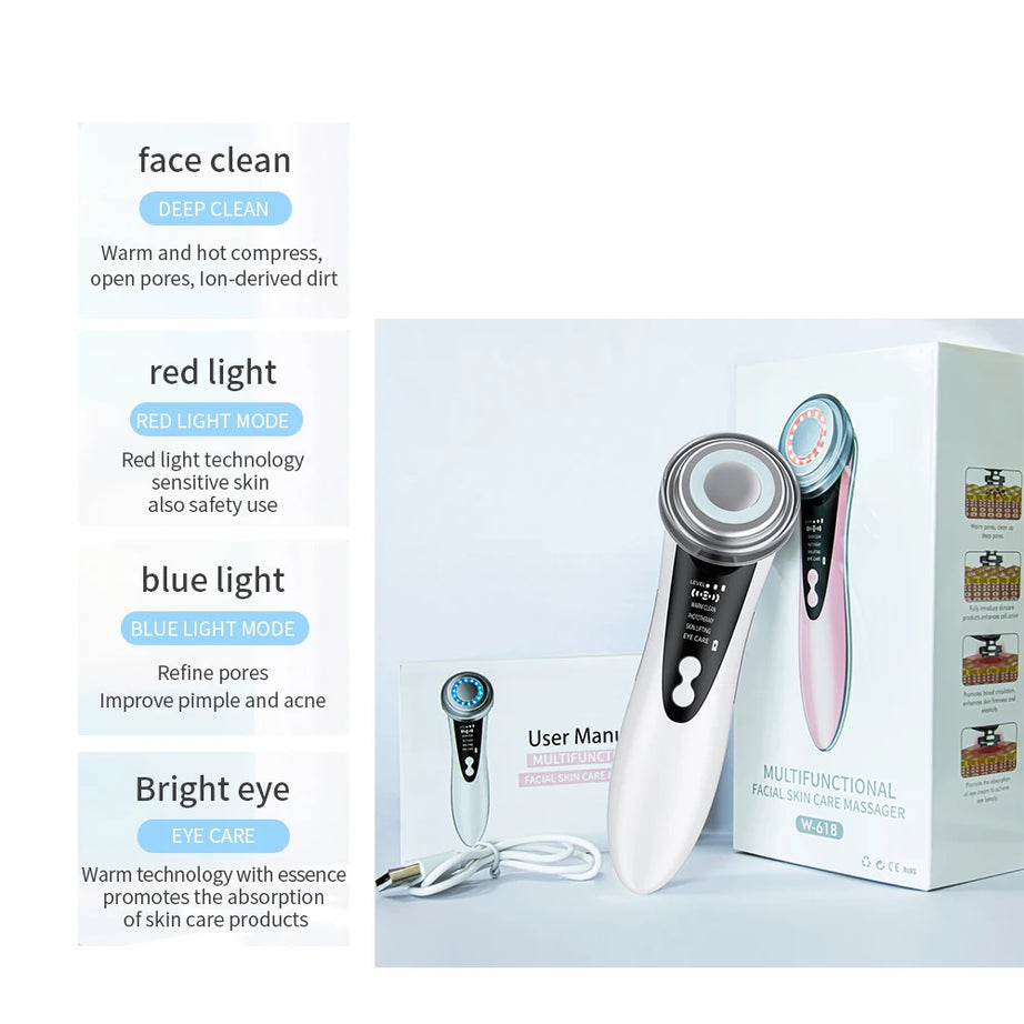 7-in-1 Face handheld device – Multi-Head Skincare Tool