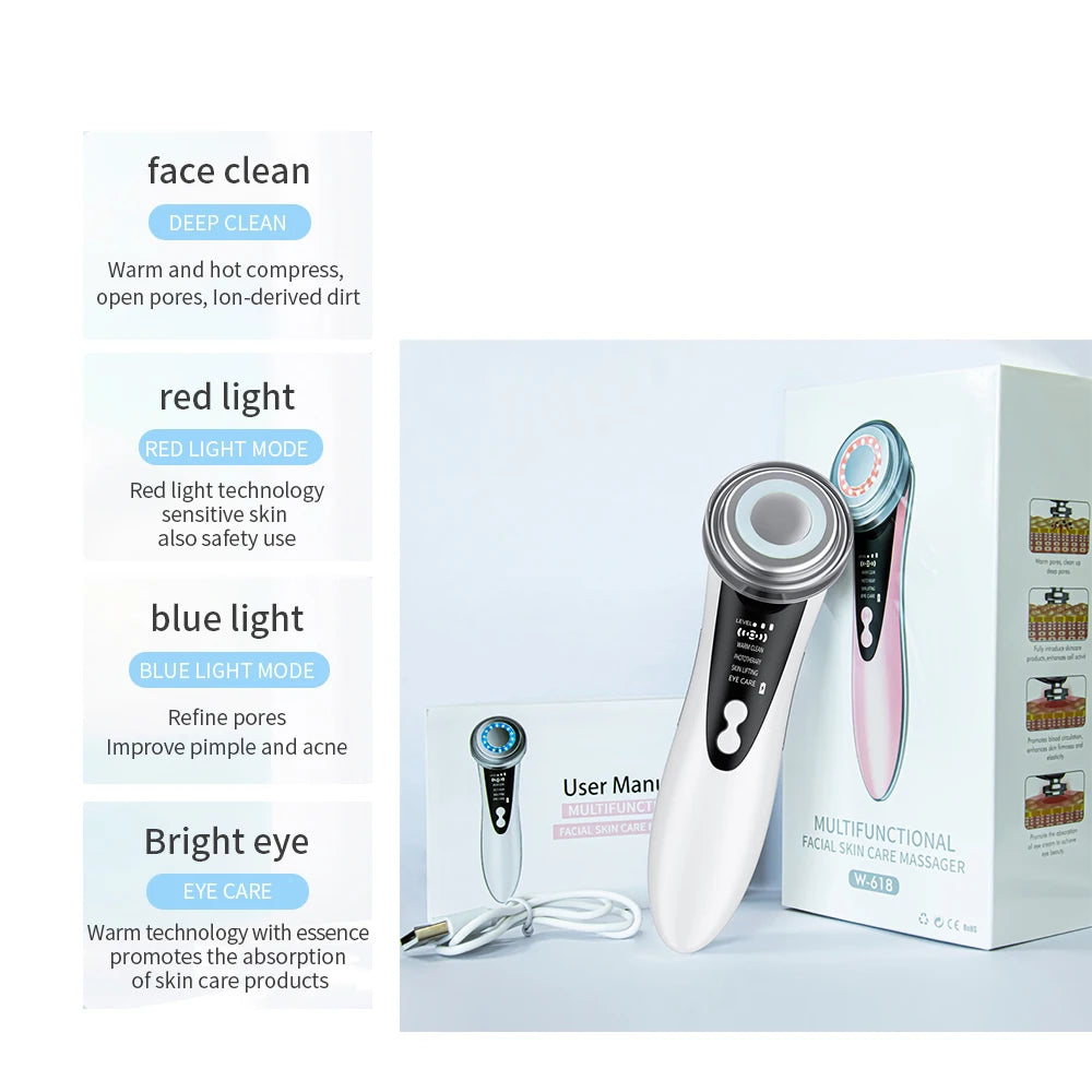 7-in-1 Face handheld device – Multi-Head Skincare Tool