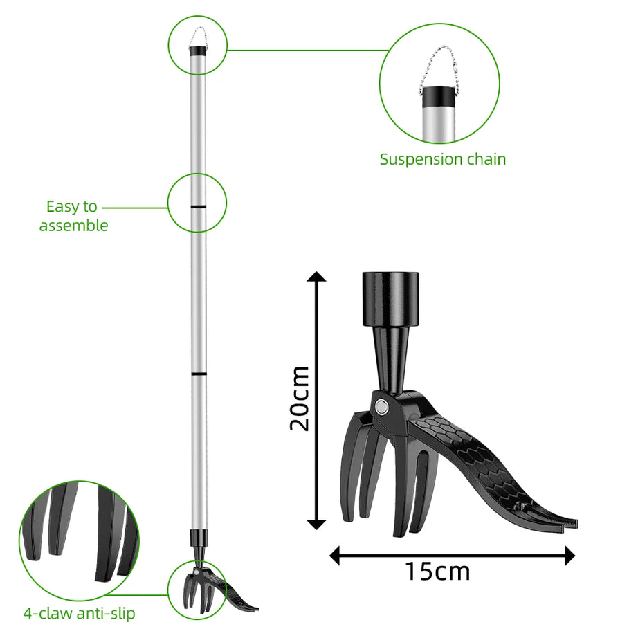 RootMaster Weed Puller – Aluminum Alloy Claw Tool with Foot Pedal