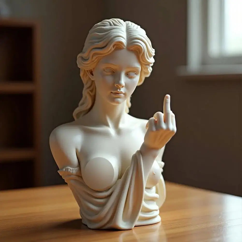 RebelGoddess Statue – Funny Resin Ornament with Unique Design
