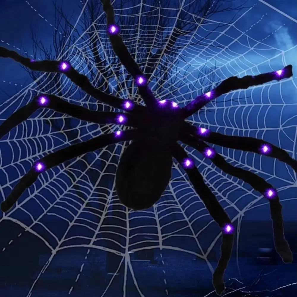 Giant spider accent on web