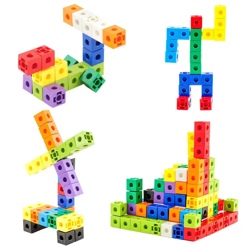 Mathematics Linking Cubes – 100 pcs Counting & Stacking Set