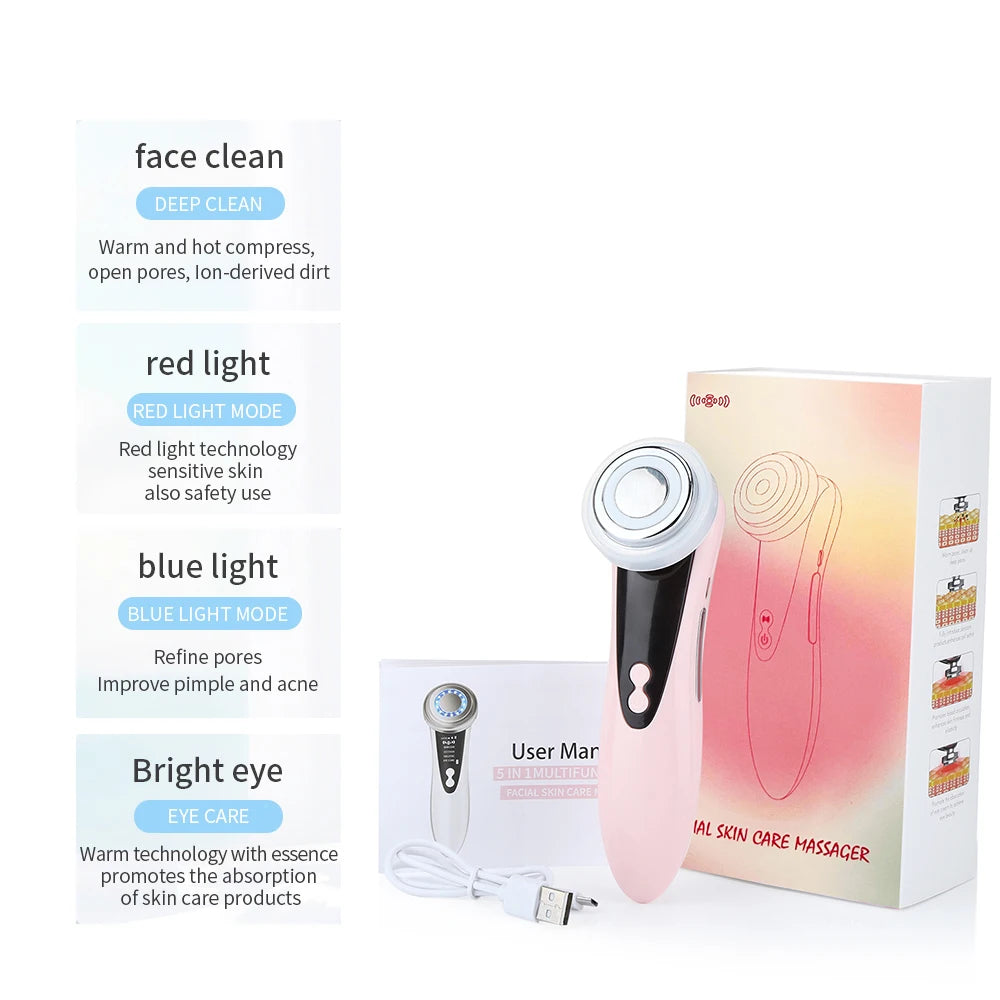 7-in-1 Face handheld device – Multi-Head Skincare Tool