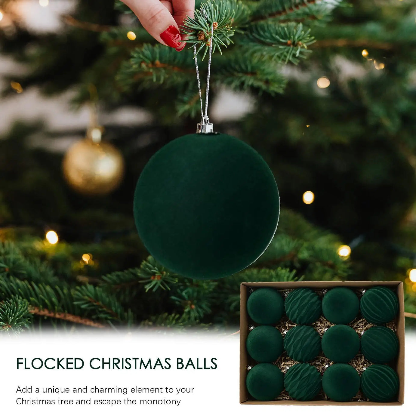 12-Piece Christmas Ball Ornament Set