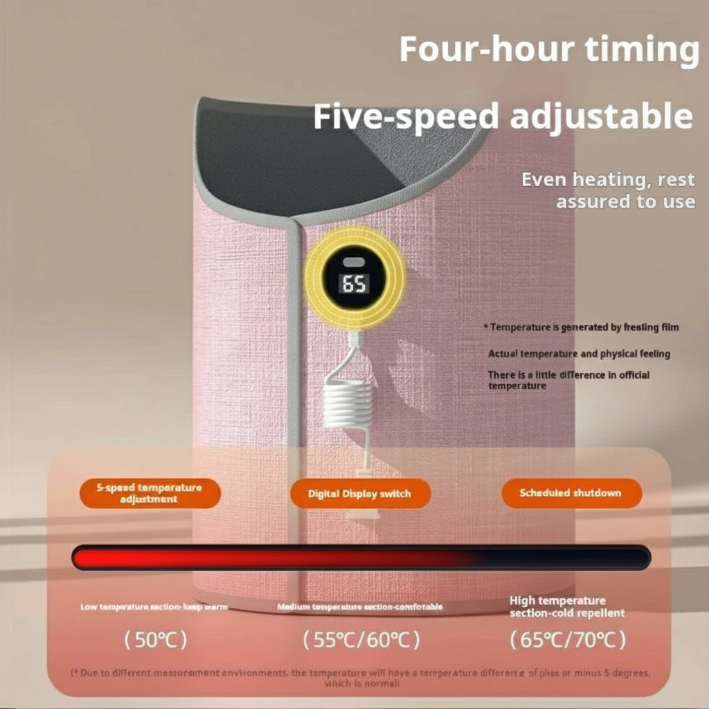 L-Corner™ Electric Foot Heating Pad – Solid Color Winter Warmer for Office Desk, Bedroom, Living Room & Home Comfort