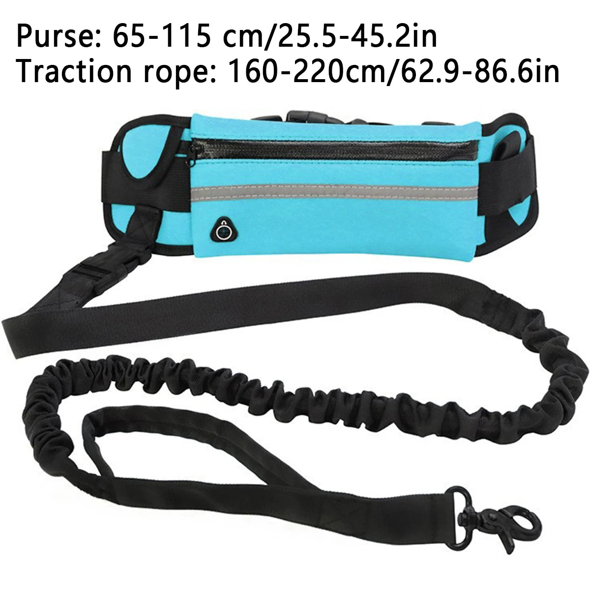 Hands-Free Dog Running Leash with adjustable Bag