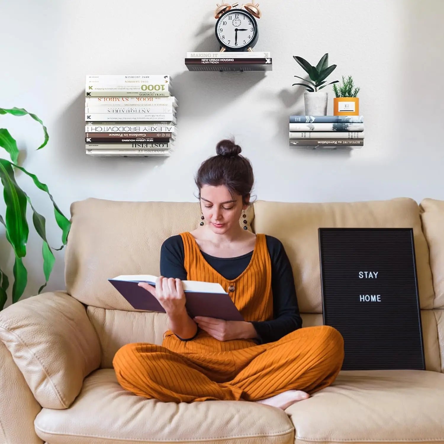 Iron Floating Bookshelves – Minimalist Set