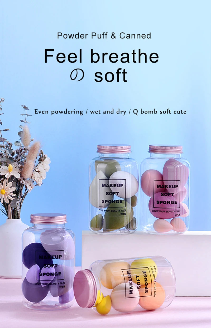 Makeup Sponge Set – 7 pcs Beauty Blending Puffs