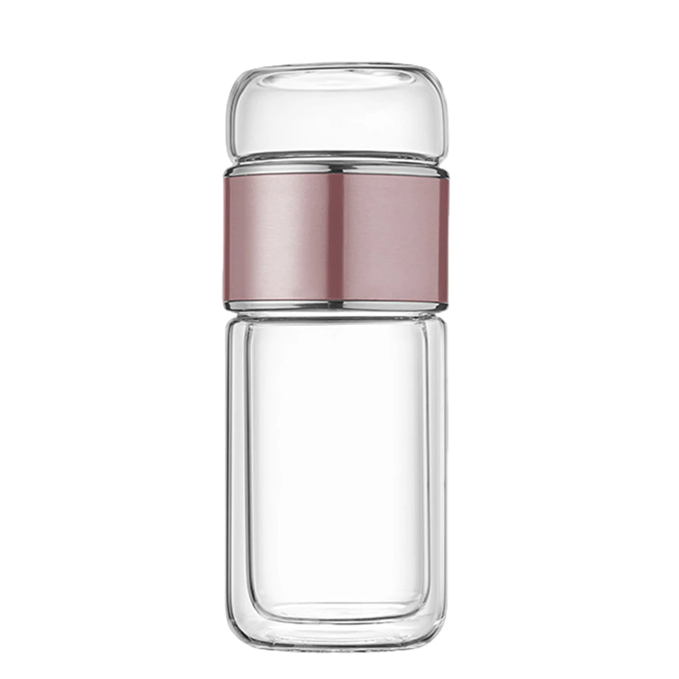 Glass Tea Infuser Bottle – Double Wall Portable Tumbler