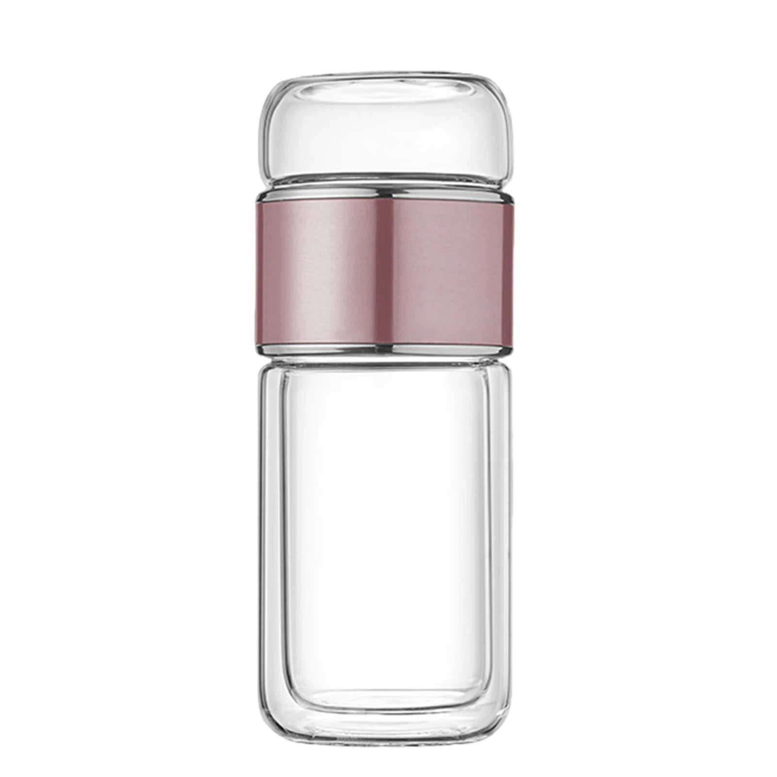 Glass Tea Infuser Bottle – Double Wall Portable Tumbler