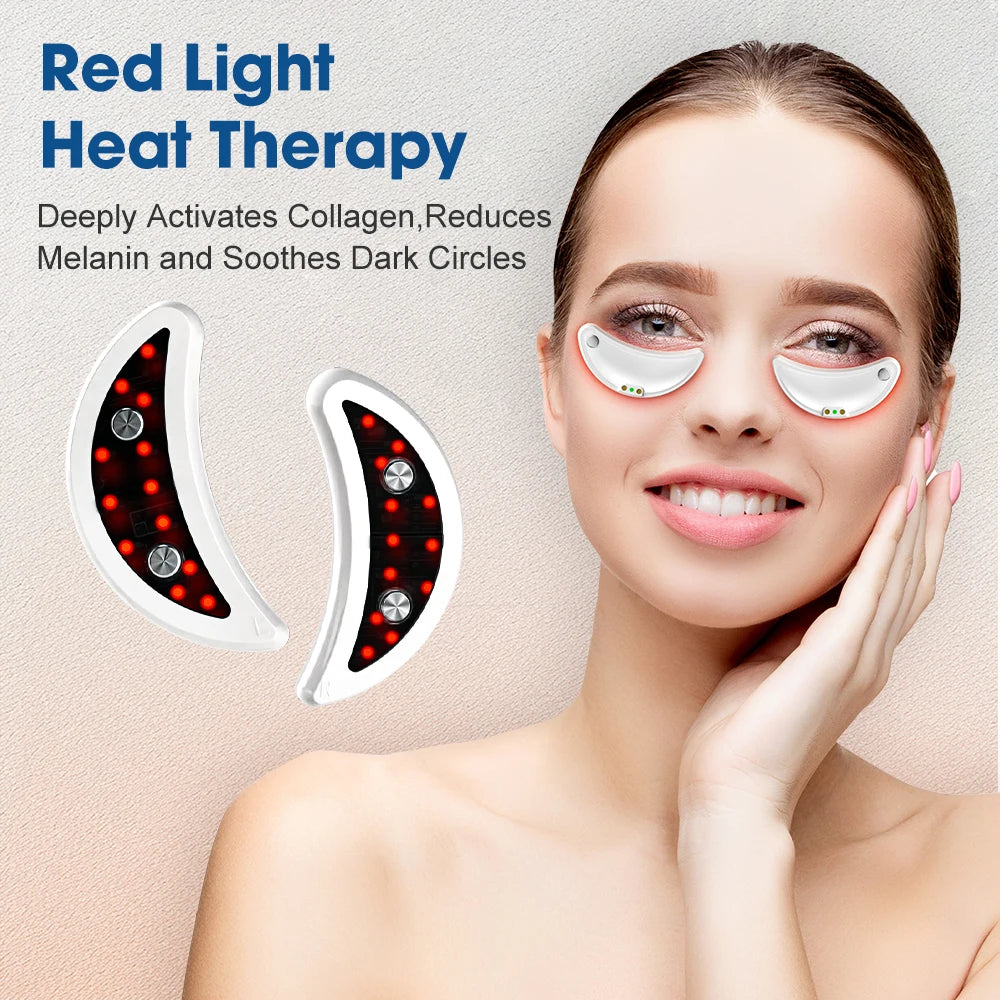 EMS Electric Eye Massager for Women Home Use Beauty Product with Red Light Therapy for Eye Massage Reduce Dark Circles Eye Bags