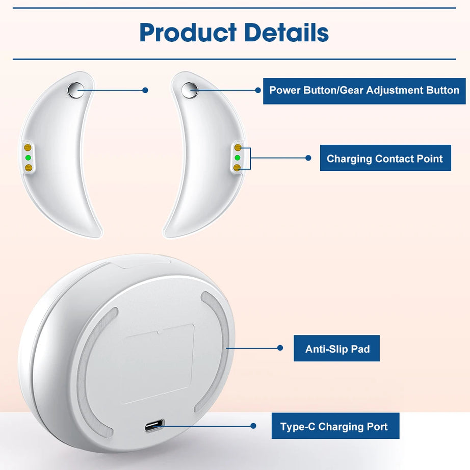 EMS Electric Eye Massager for Women Home Use Beauty Product with Red Light Therapy for Eye Massage Reduce Dark Circles Eye Bags