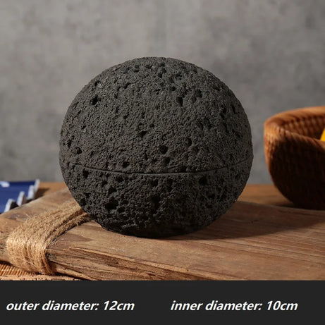 LavaStone Planet Bowl – Black Quartz Dessert & Cuisine Dish