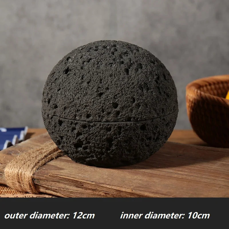 LavaStone Planet Bowl – Black Quartz Dessert & Cuisine Dish