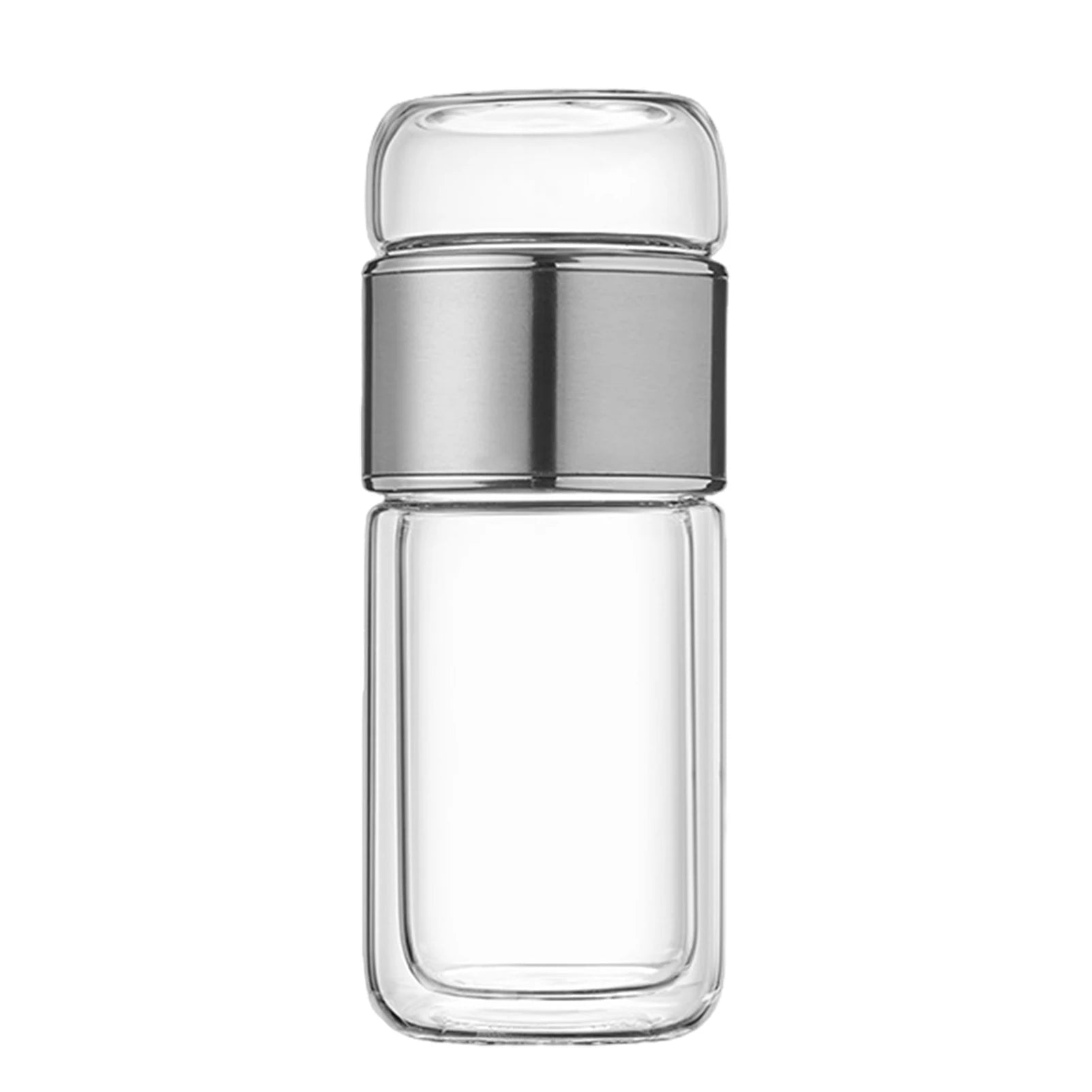 Glass Tea Infuser Bottle – Double Wall Portable Tumbler