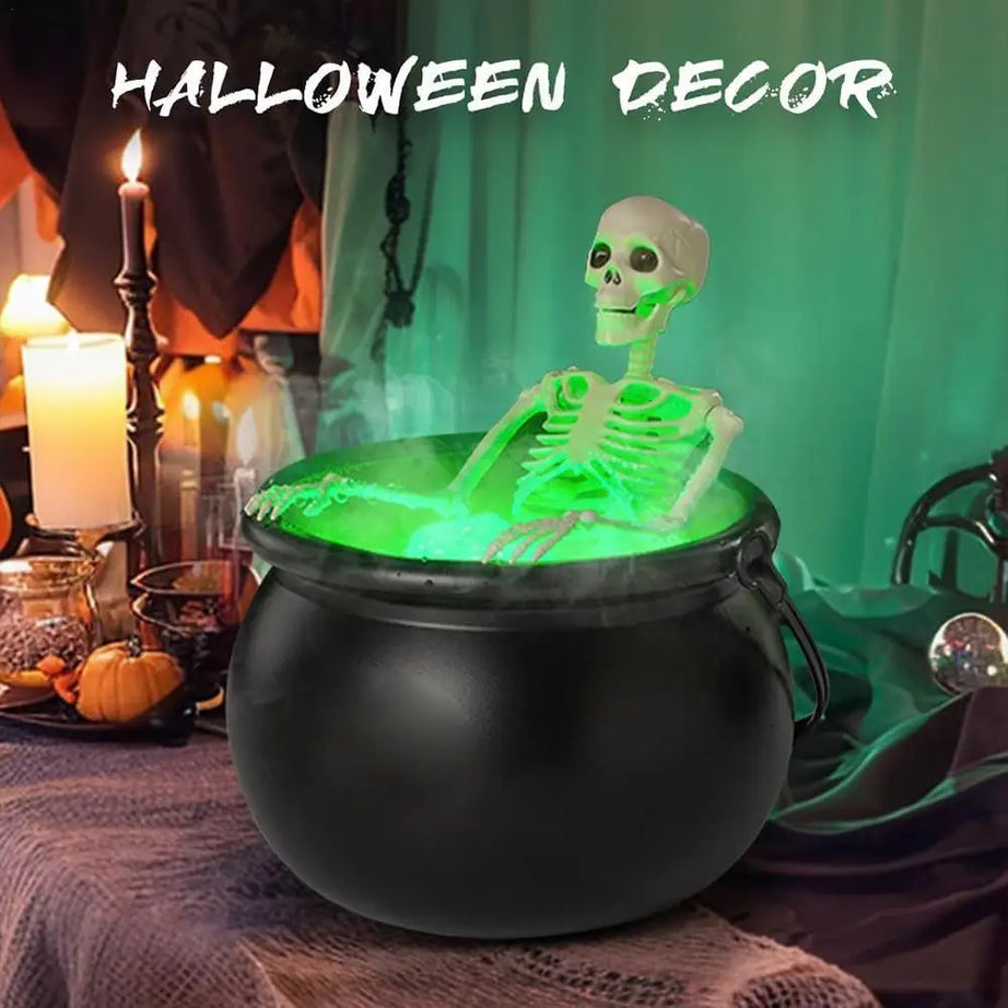 Witch’s Cauldron Halloween Decor – Magic Floating Bottle & Diffuser