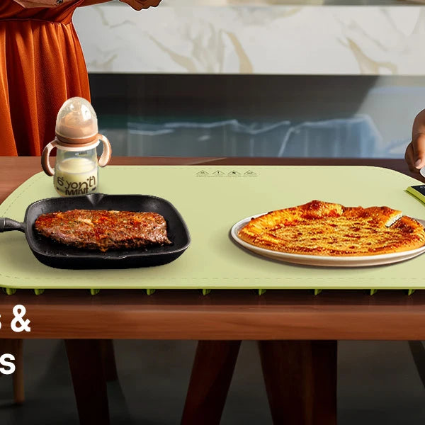 Foodie™ Portable Electric Food Warming Tray – Smart Foldable Heating Plate with Adjustable 8-Level Temperature Control