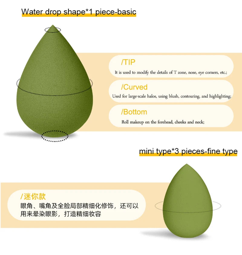 Makeup Sponge Set – 7 pcs Beauty Blending Puffs