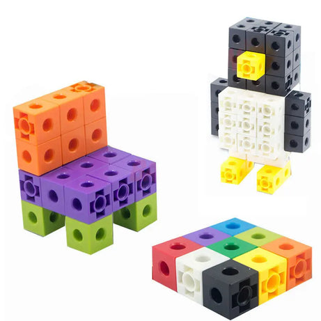 Mathematics Linking Cubes – 100 pcs Counting & Stacking Set