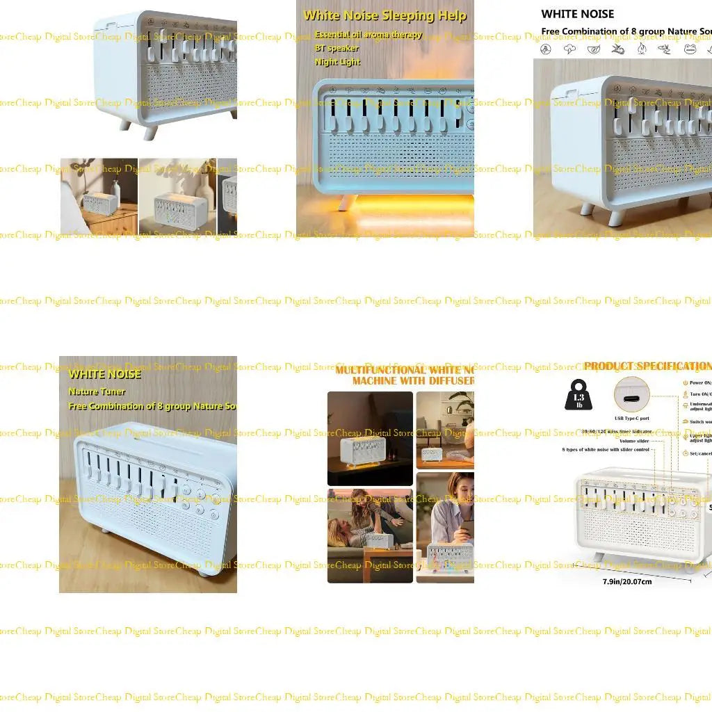 CalmiWave White Noise Diffuser – Speaker, Humidifier & Night Light