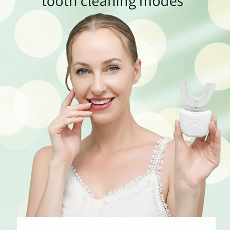 ToothLove™ 360° Ultrasonic U-Shaped Wireless Toothbrush – Automatic Silicone Whitening Brush Kit
