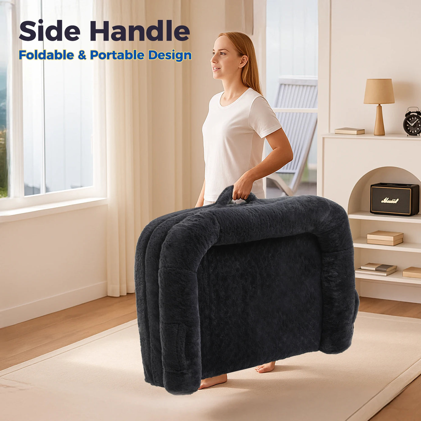 Foldable & Portable Dog Bed – Machine Washable Comfort Mat