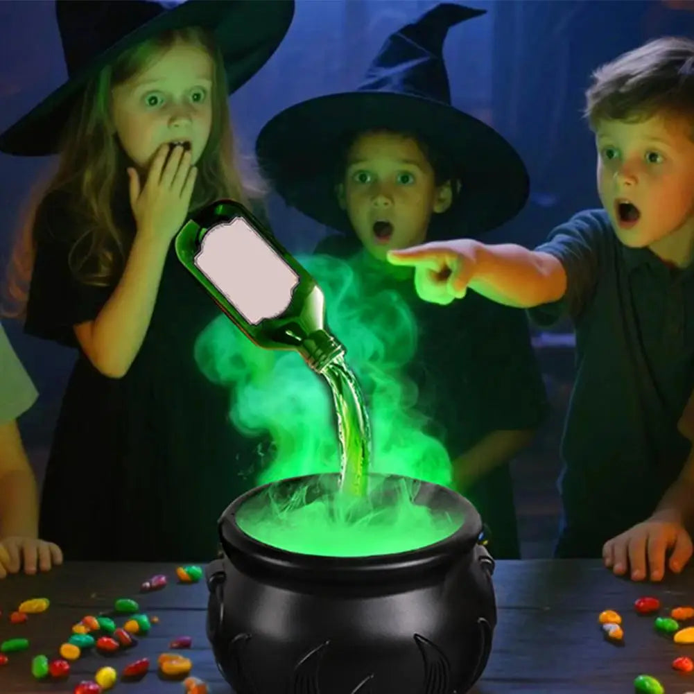 Witch’s Cauldron Halloween Decor – Magic Floating Bottle & Diffuser