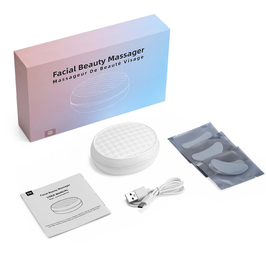 EMS Electric Eye Massager for Women Home Use Beauty Product with Red Light Therapy for Eye Massage Reduce Dark Circles Eye Bags