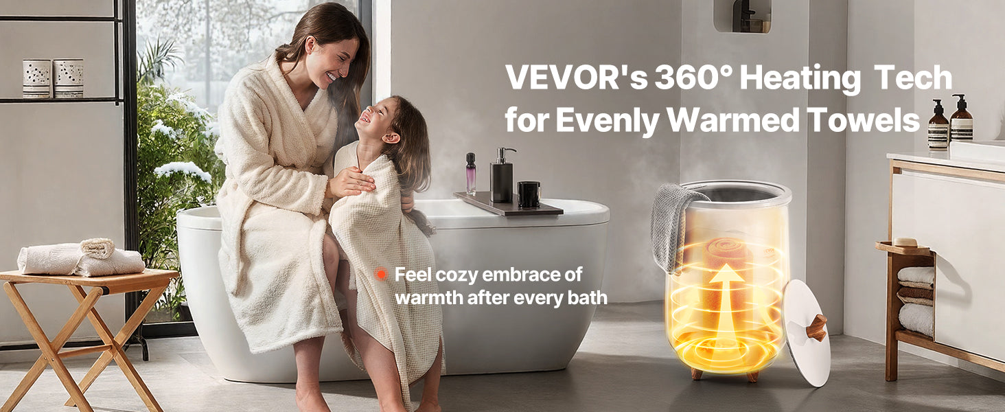 NEW SucceBuy Towel Warmer Bucket 20L Heated Towel Warmer w/ LED Light Auto Shut off & Temperature Setting Large Blanket Warmers SPA